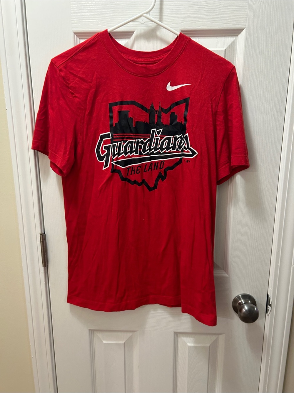 Nike Red Guardians Short Sleeve Tee with White Swoosh